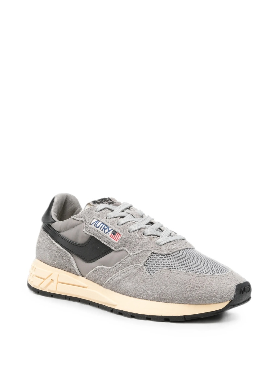Sneakers AUTRY gri din piele si material textil - Img 2