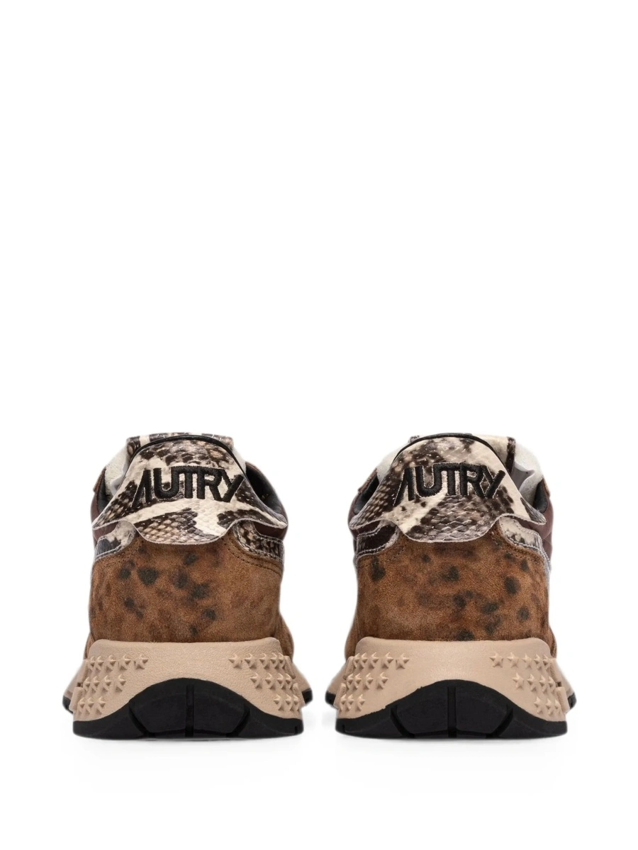Sneakers AUTRY maro din polyester si piele intoarsa - Img 3