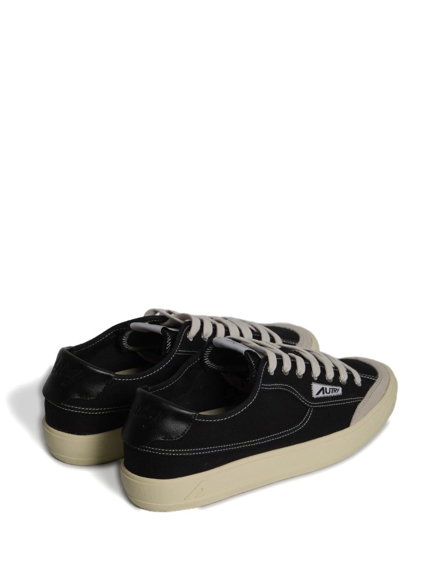 Sneakers AUTRY negri din piele si material textil - Img 3