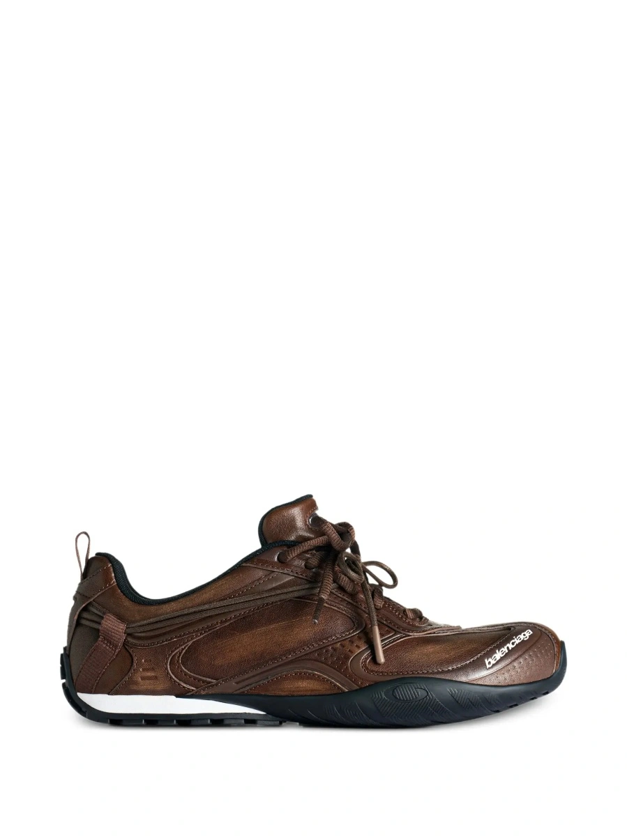 Sneakers Balenciaga maro din piele 'Radar' - Img 9