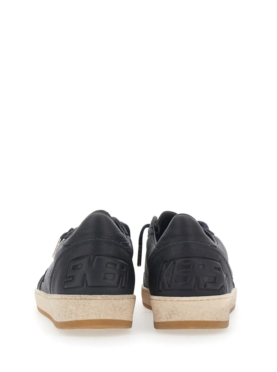 Sneakers 'Ballstar' Blue Low Top Sneakers with star patch on the side in leather for men - Img 5