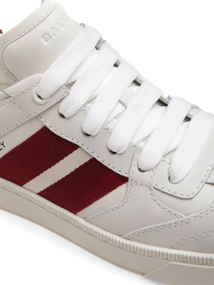 Sneakers Bally albi din piele si polyester - Img 5