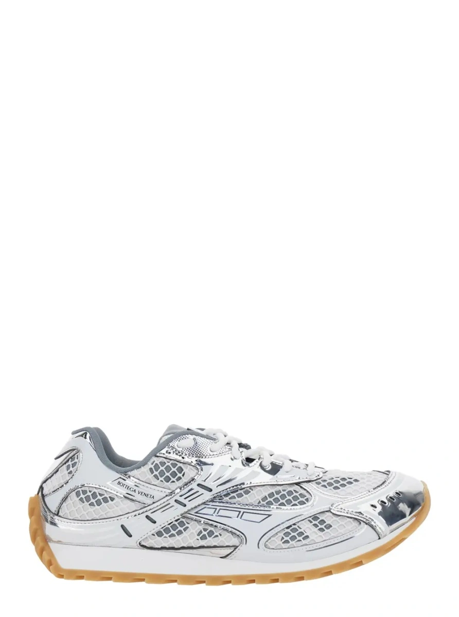 Sneakers Bottega Veneta argintii din material tehnic - Img 4
