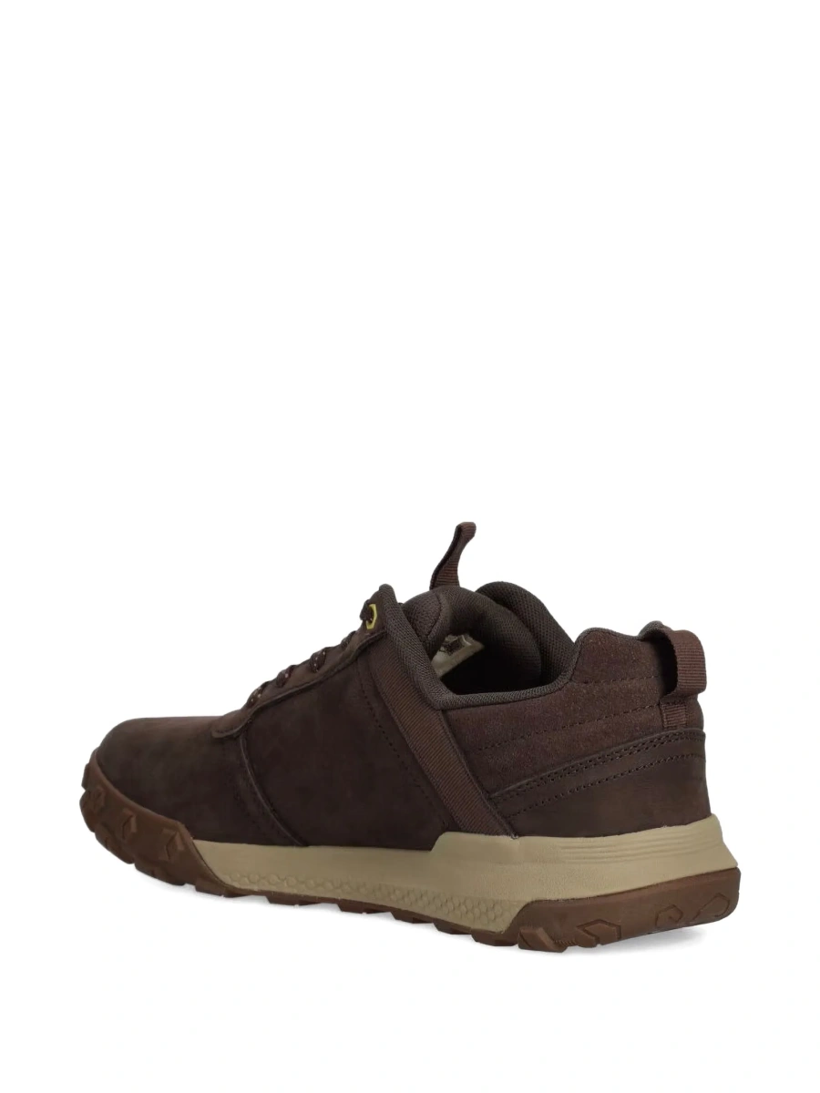 Sneakers Caterpillar maro din piele si piele intoarsa - Img 3