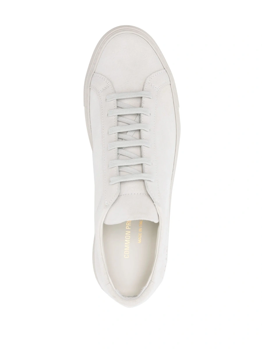 Sneakers Common Projects achilles gri din piele intoarsa - Img 4