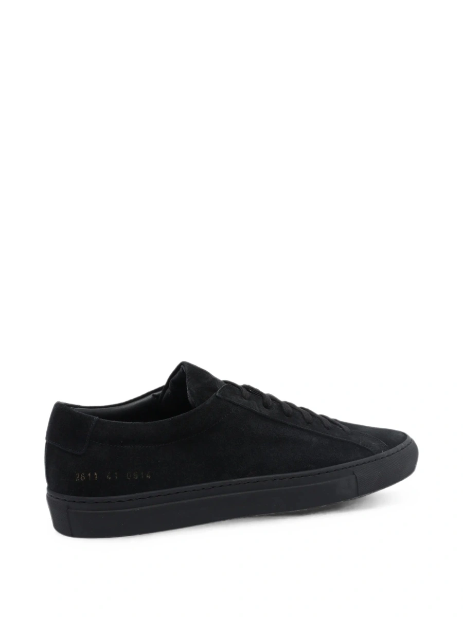 Sneakers Common Projects achilles negri din piele intoarsa - Img 4