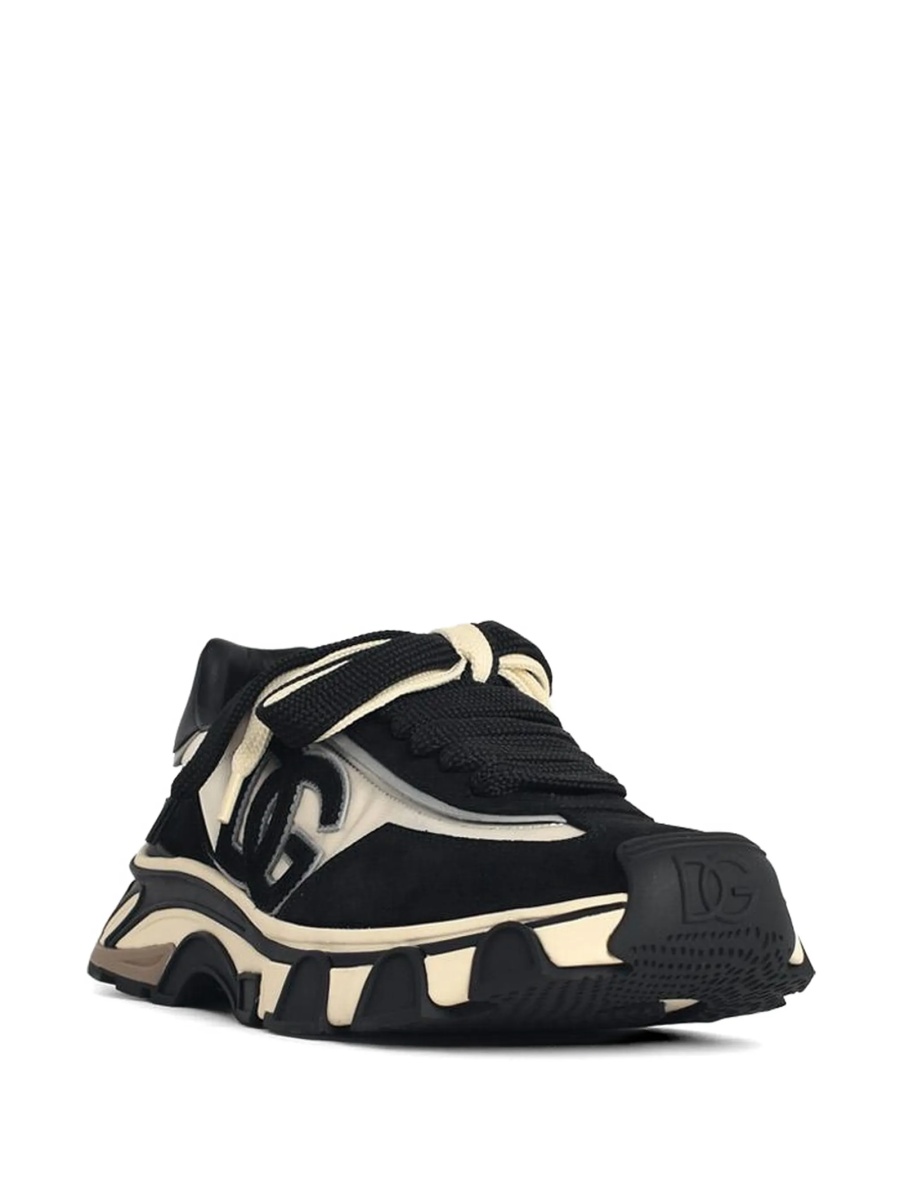 Sneakers Dolce &amp; Gabbana Airmaster negri din piele si nylon - Img 2