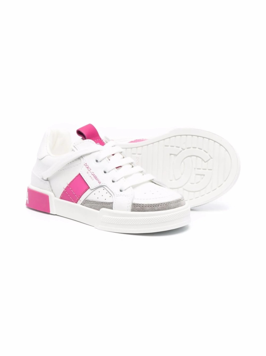 Sneakers Dolce &amp; Gabbana albi din piele - Img 2