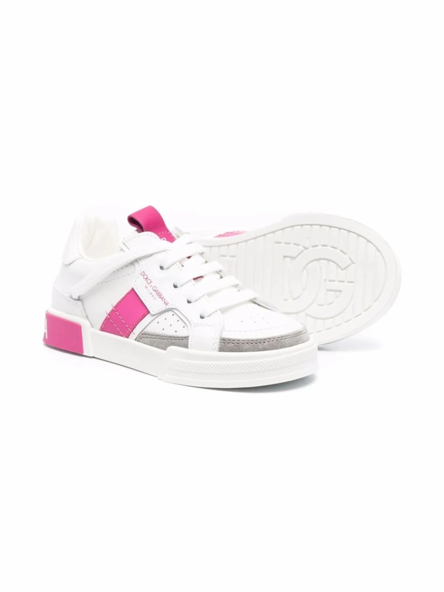 Sneakers Dolce &amp; Gabbana albi din piele - Img 2