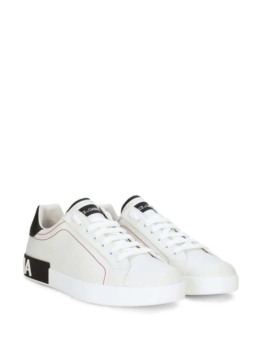 Sneakers Dolce &amp; Gabbana albi din piele - Img 2