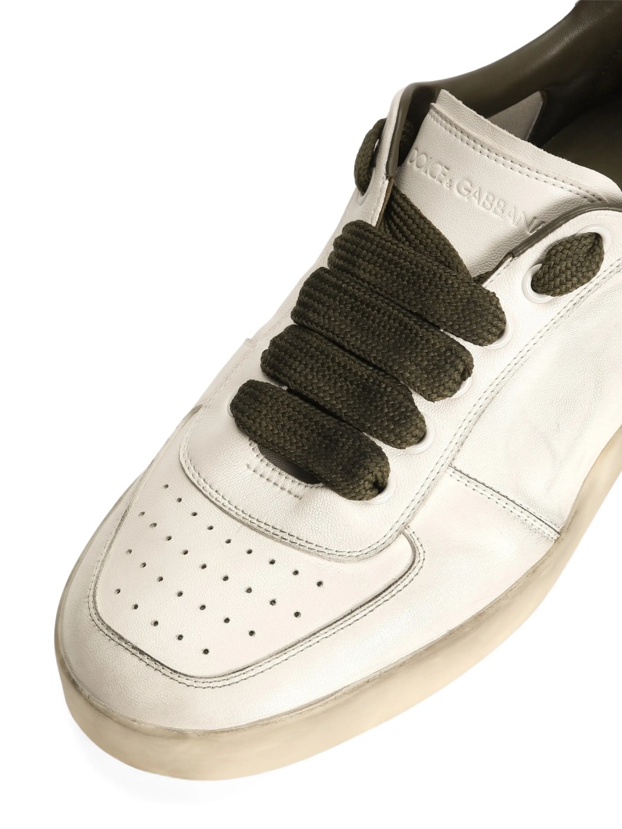 Sneakers Dolce &amp; Gabbana albi din piele - Img 3