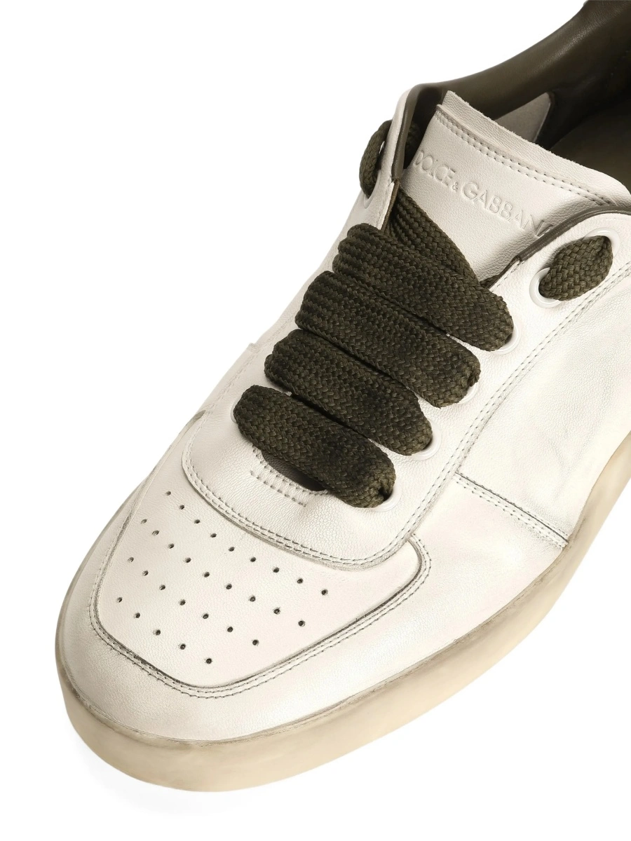 Sneakers Dolce &amp; Gabbana albi din piele - Img 3