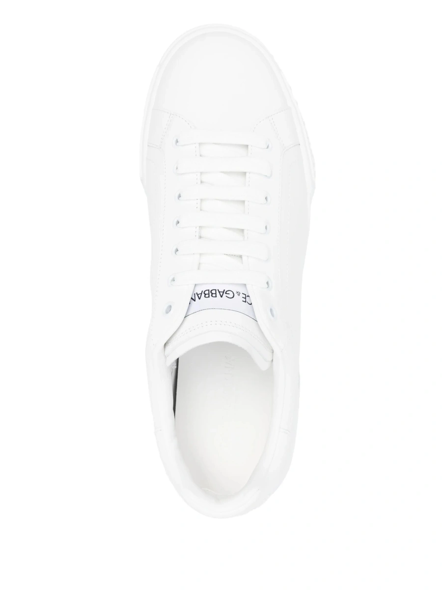 Sneakers Dolce &amp; Gabbana albi din piele - Img 4