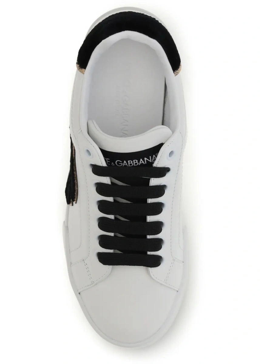 Sneakers Dolce &amp; Gabbana albi din piele - Img 4