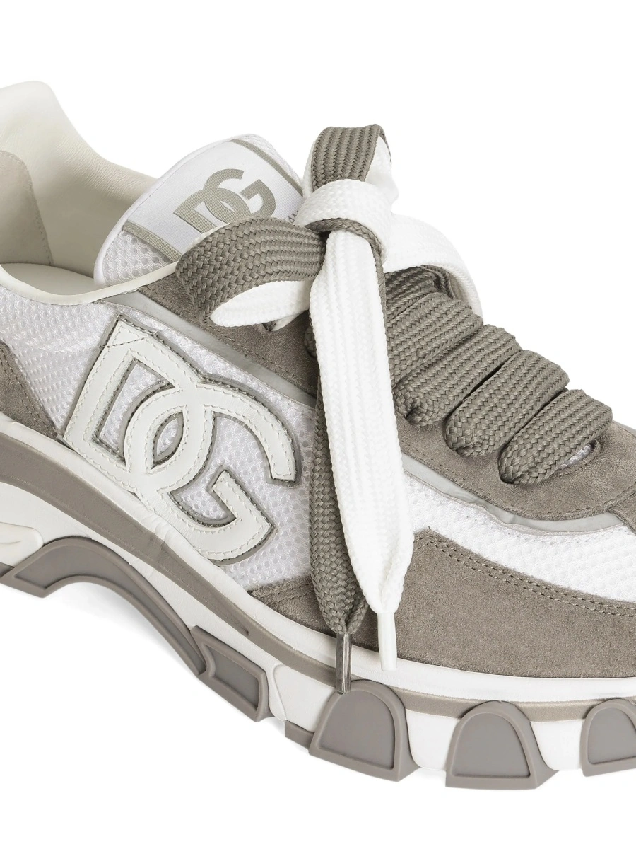 Sneakers Dolce &amp; Gabbana albi din polyester si nylon - Img 4