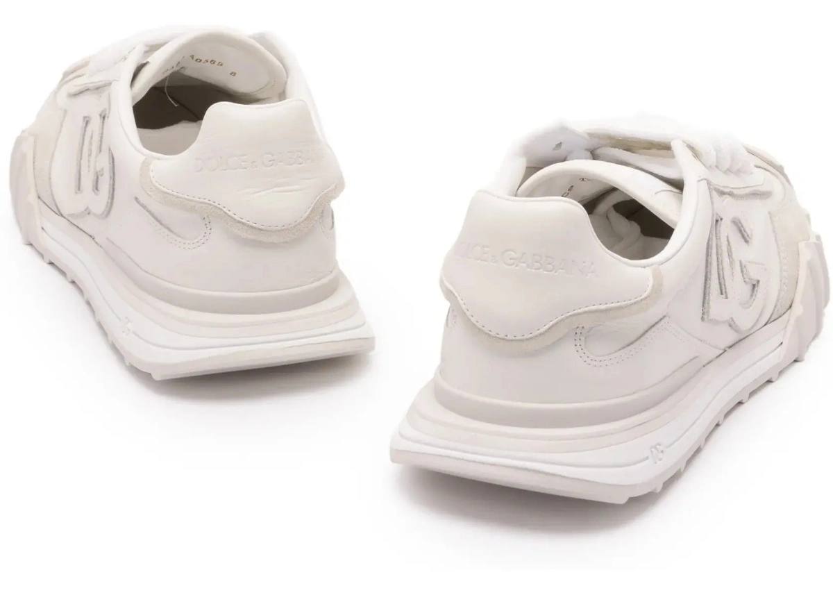 Sneakers Dolce &amp; Gabbana albi din textil si piele - Img 6