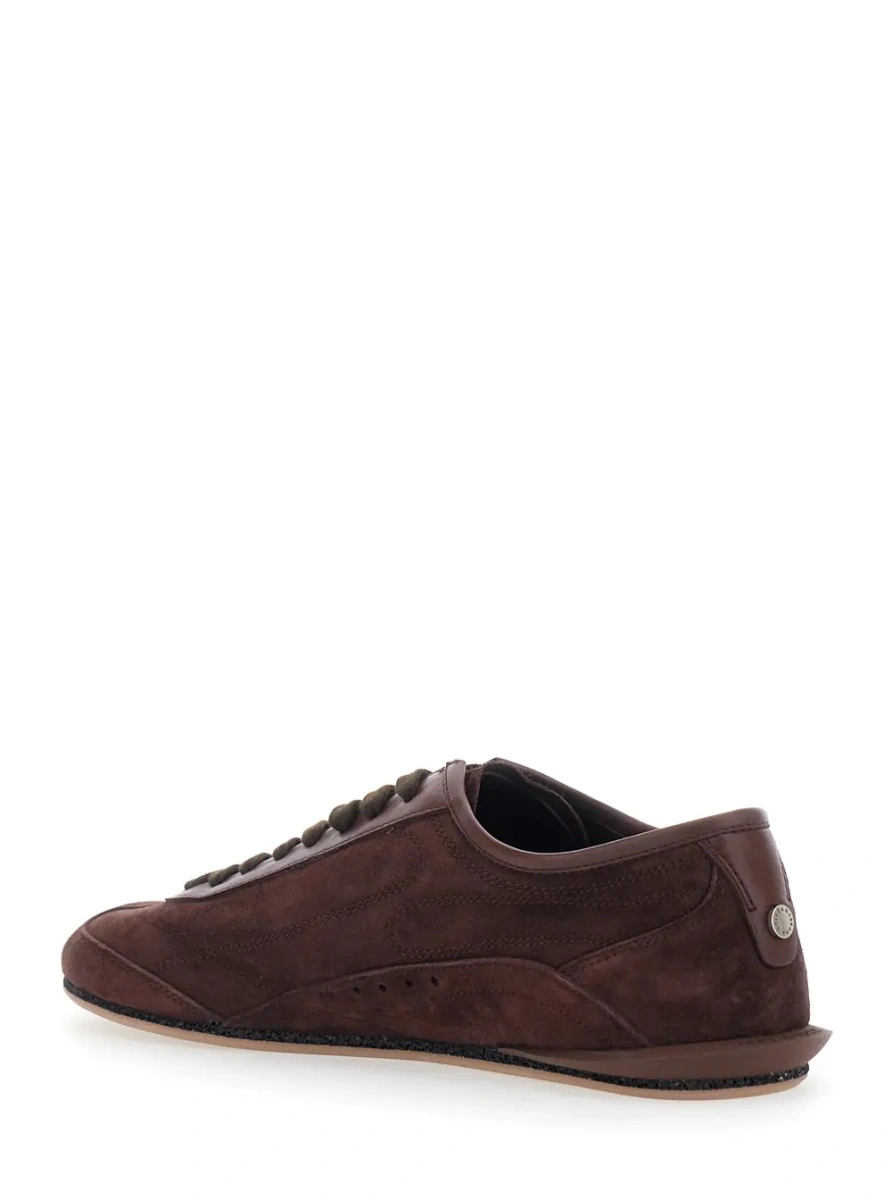 Sneakers Dolce &amp; Gabbana maro din piele intoarsa 'Gimondi Plus' - Img 3