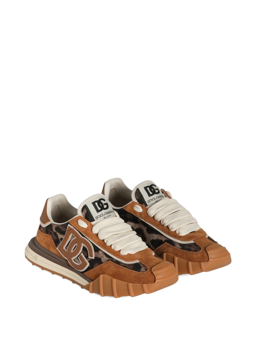 Sneakers Dolce &amp; Gabbana maro din poliamida si piele - Img 2