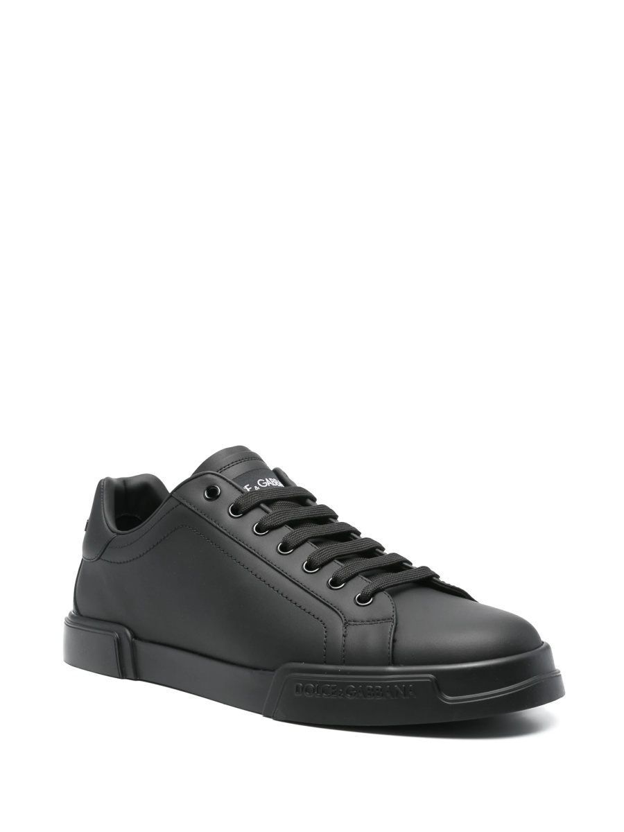 Sneakers Dolce &amp; Gabbana negri din piele - Img 2