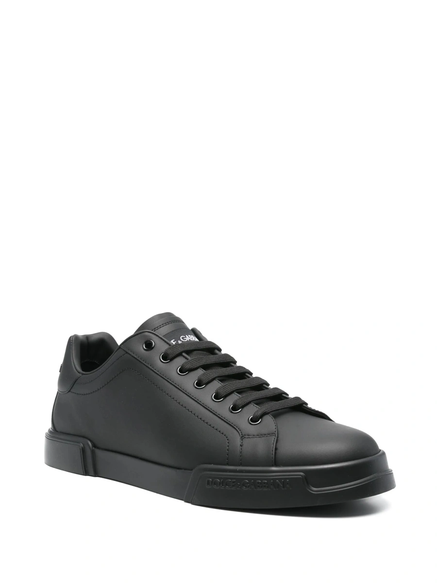 Sneakers Dolce &amp; Gabbana negri din piele - Img 2
