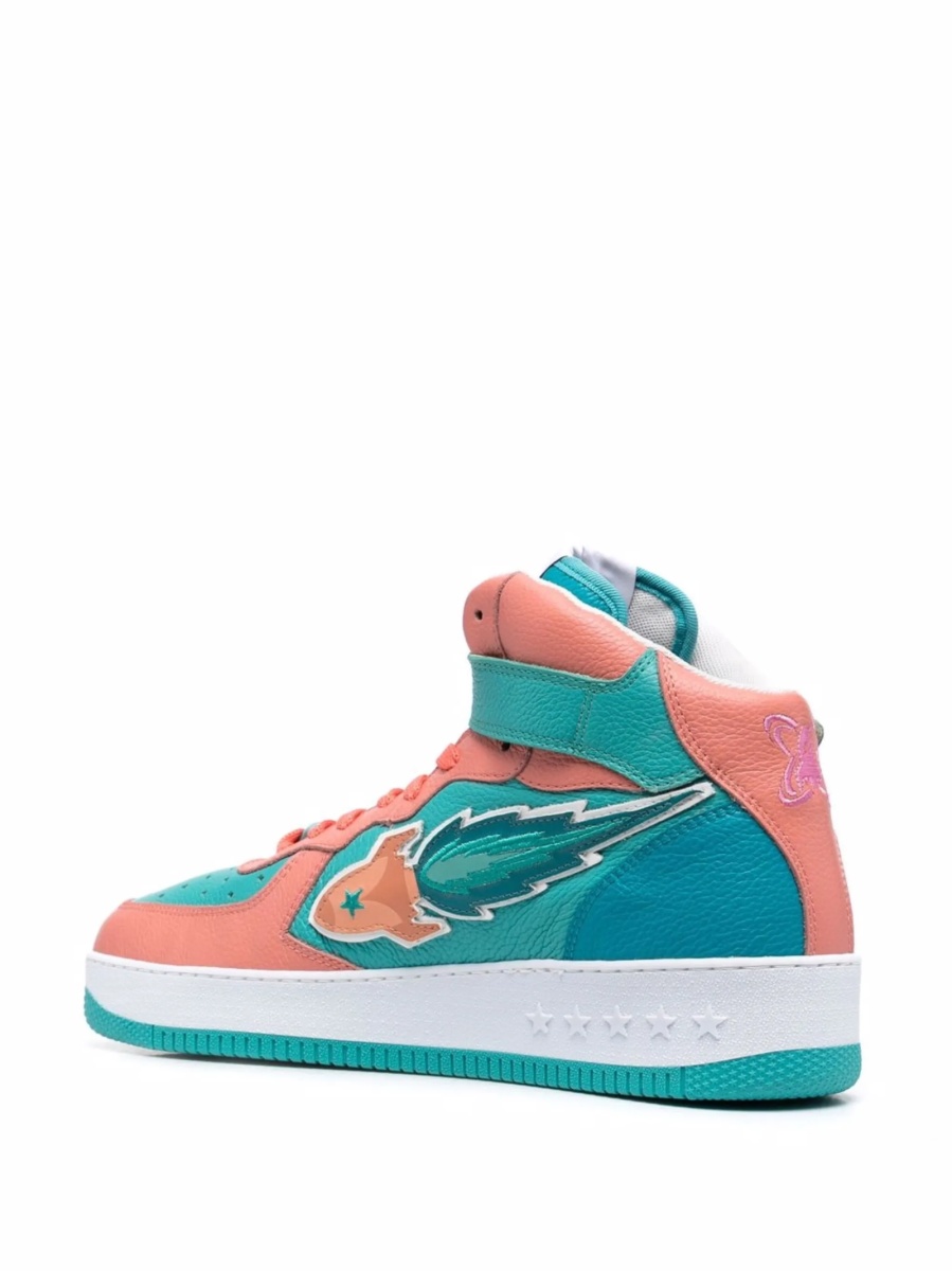 Sneakers ENTERPRISE JAPAN albastri din piele - Img 3