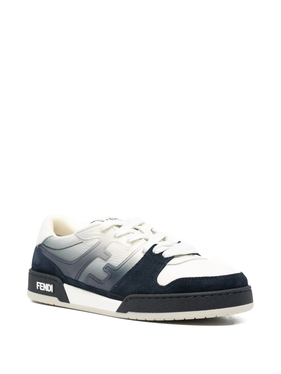 Sneakers Fendi albastri din piele intoarsa - Img 5