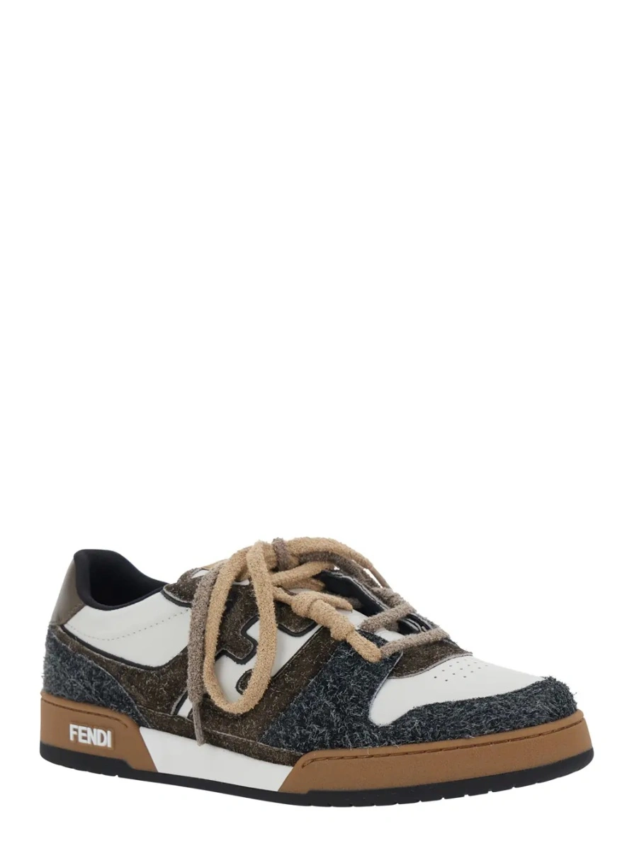 Sneakers Fendi maro din piele intoarsa - Img 2
