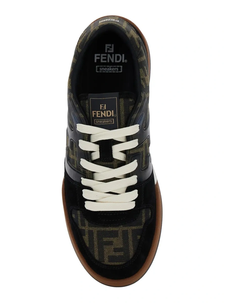 Sneakers Fendi maro din piele 'Match' - Img 4