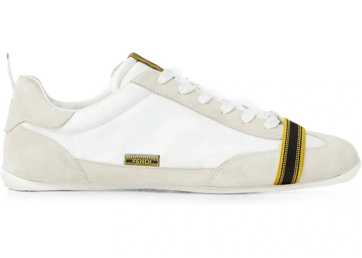 Sneakers Fendi multicolor din piele intoarsa si material textil - Img 8