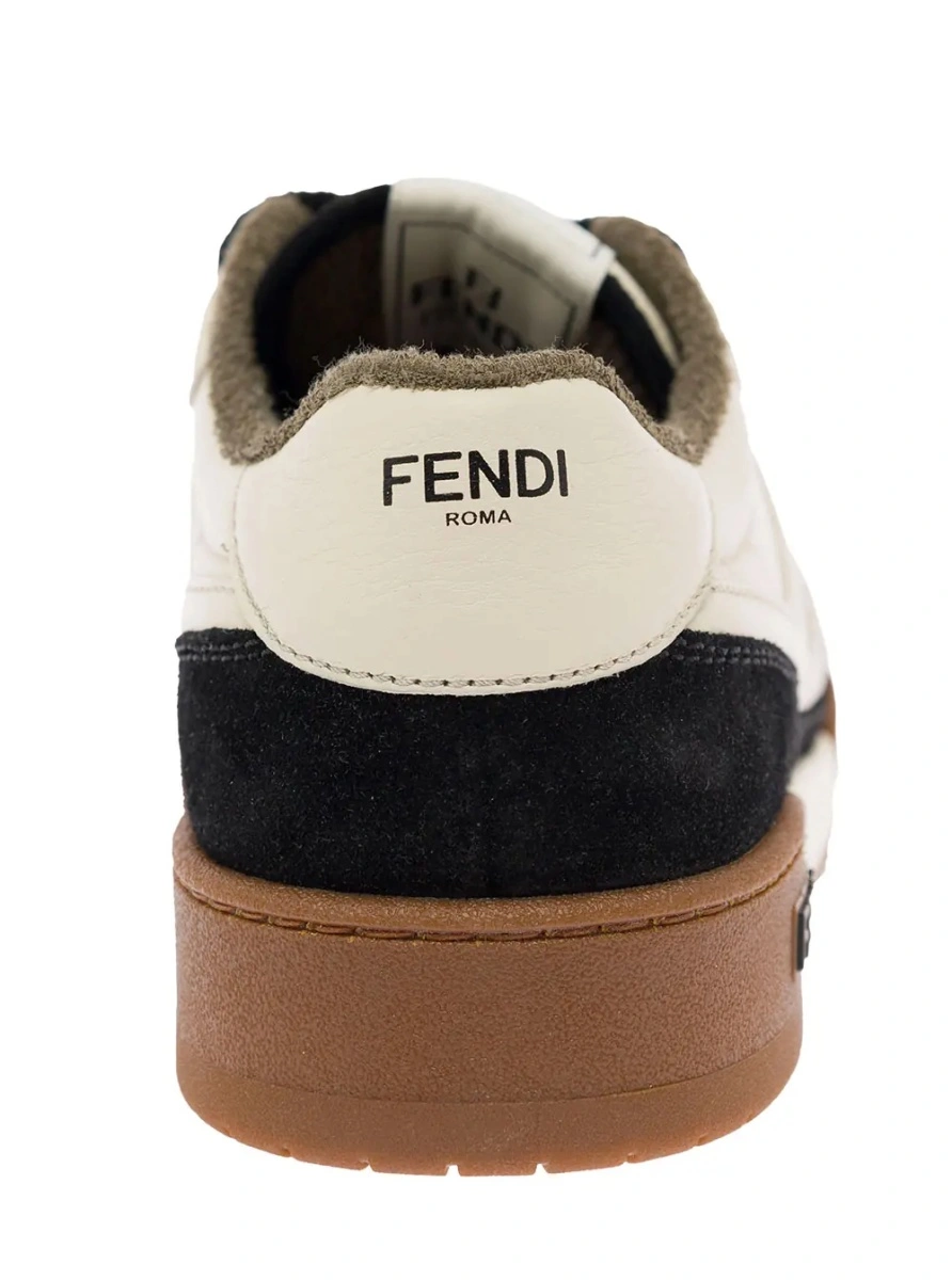 Sneakers Fendi negri din piele intoarsa - Img 4