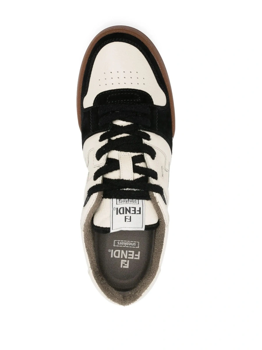 Sneakers Fendi negri din piele intoarsa - Img 7