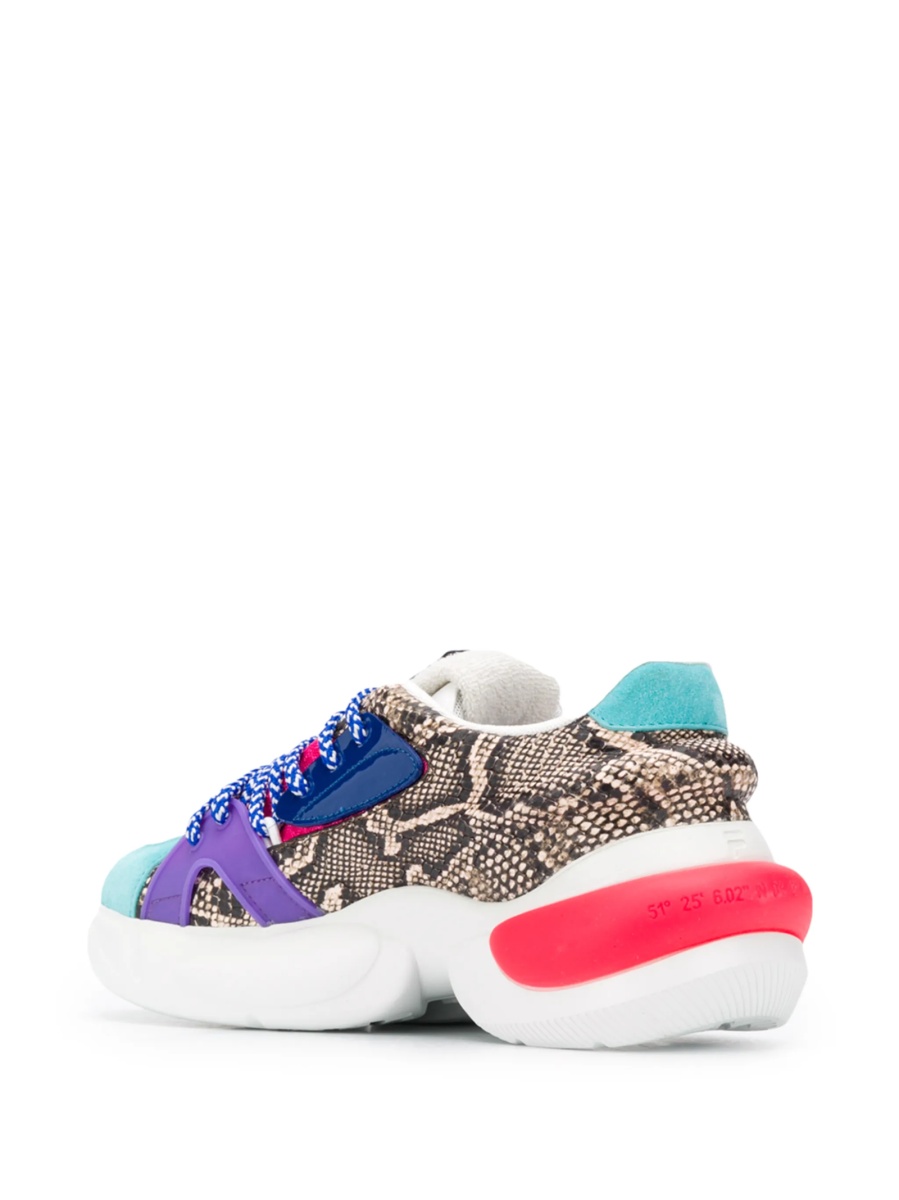 Sneakers Fila albastri din polyester si piele - Img 3