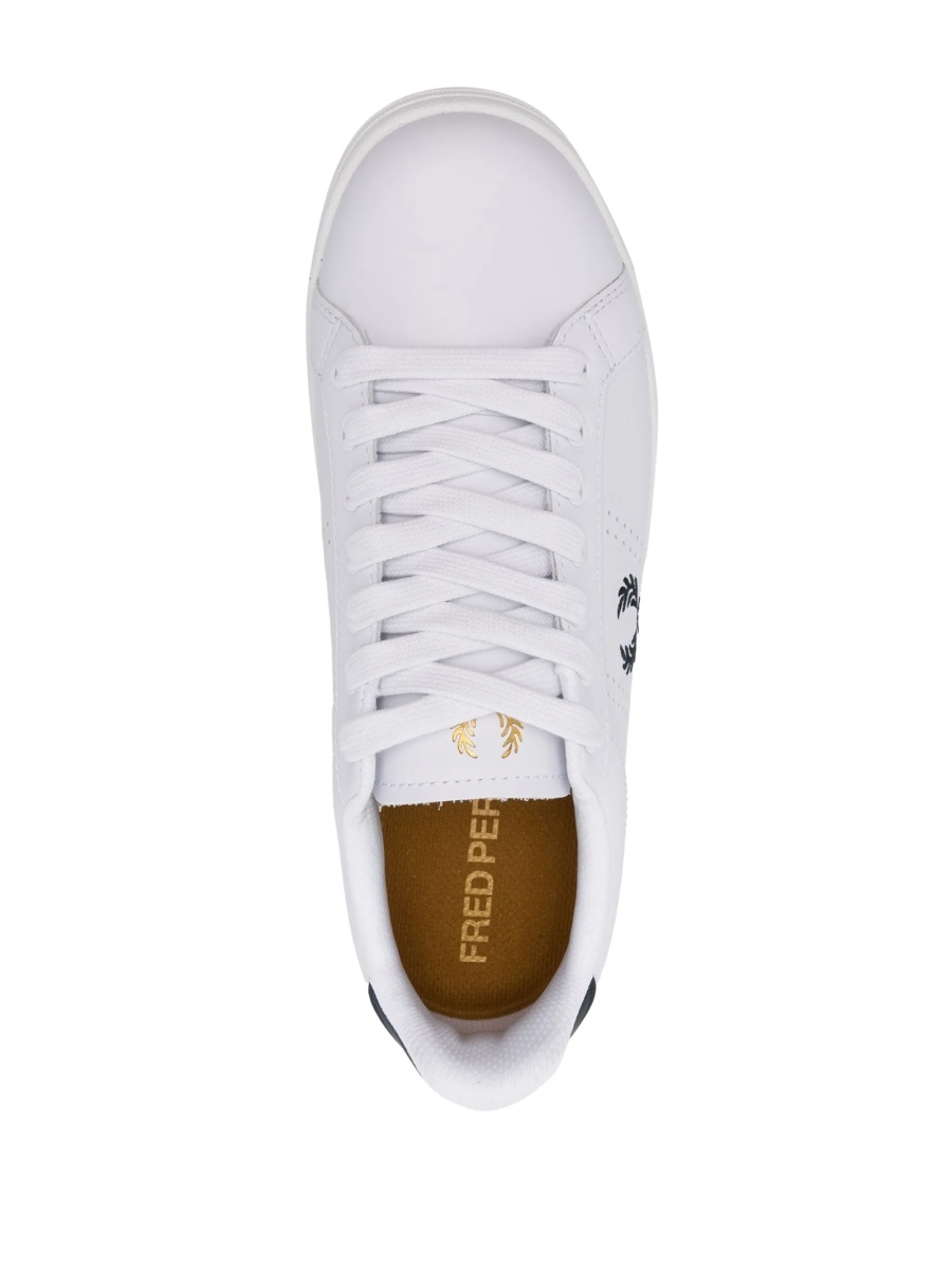 Sneakers Fred Perry albi din piele - Img 4