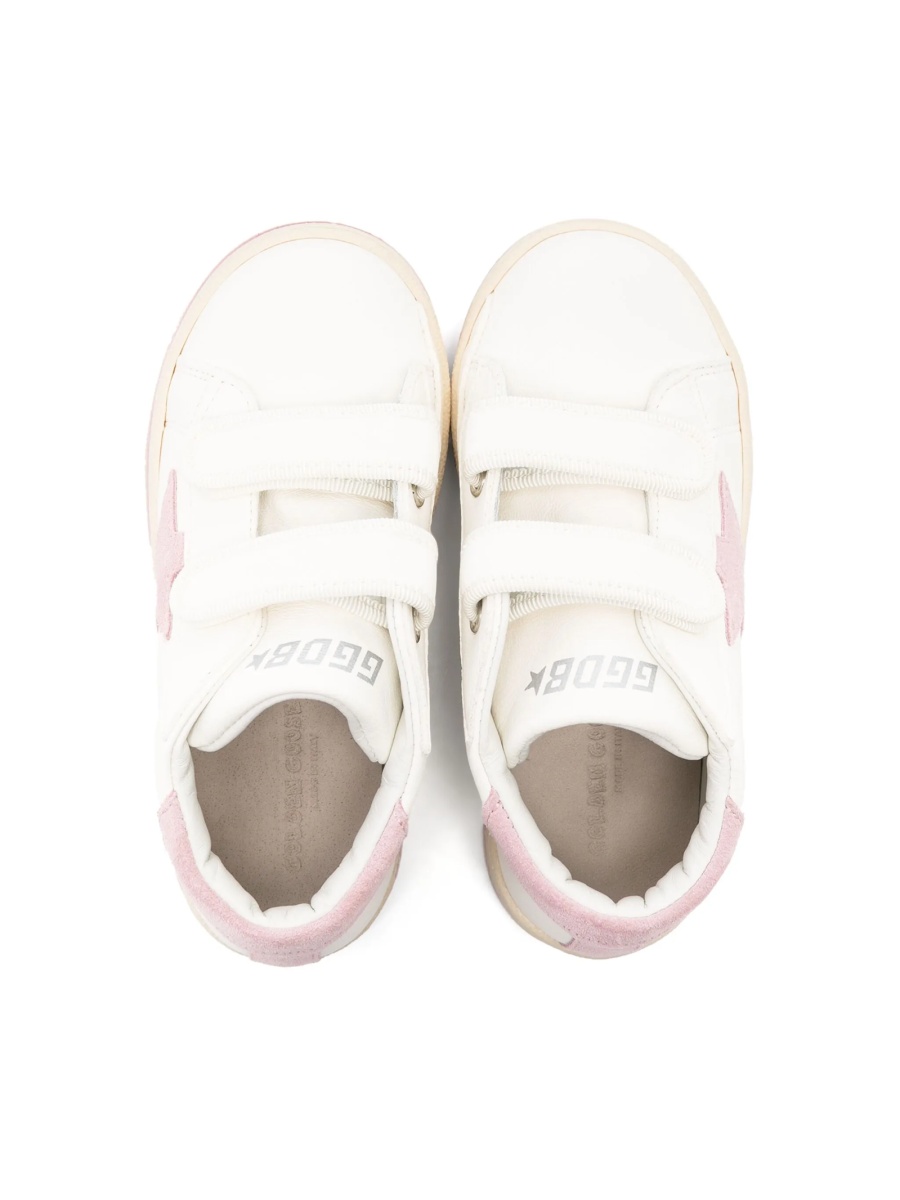 Sneakers Golden Goose albi din piele - Img 3