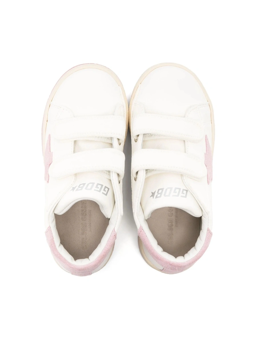 Sneakers Golden Goose albi din piele - Img 3