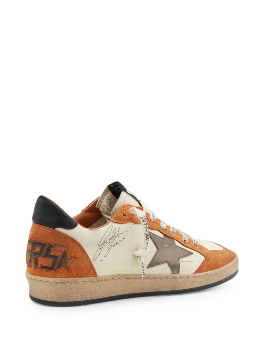 Sneakers Golden Goose ball star neutri din piele - Img 3
