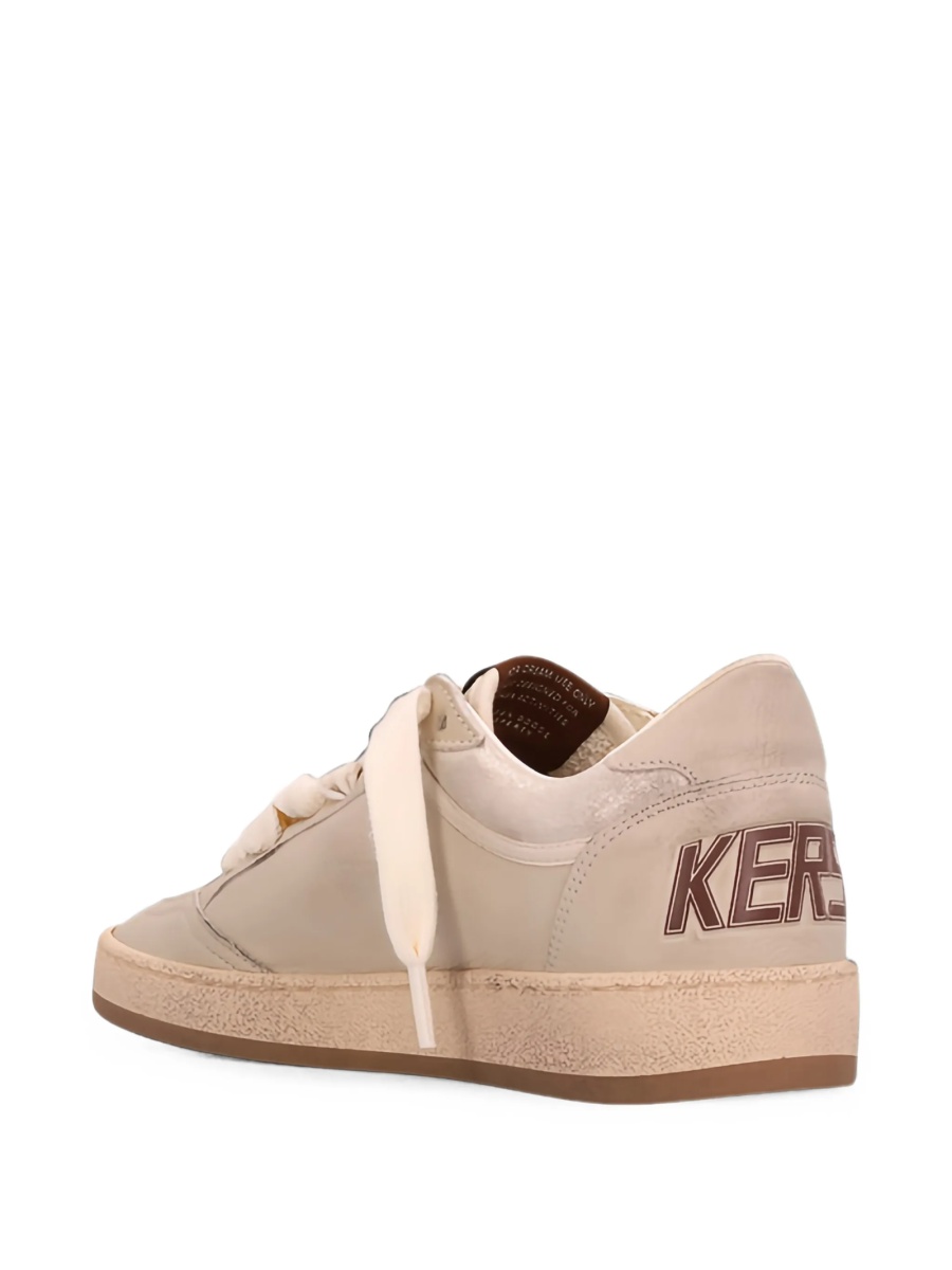 Sneakers Golden Goose ball star neutri din piele - Img 3
