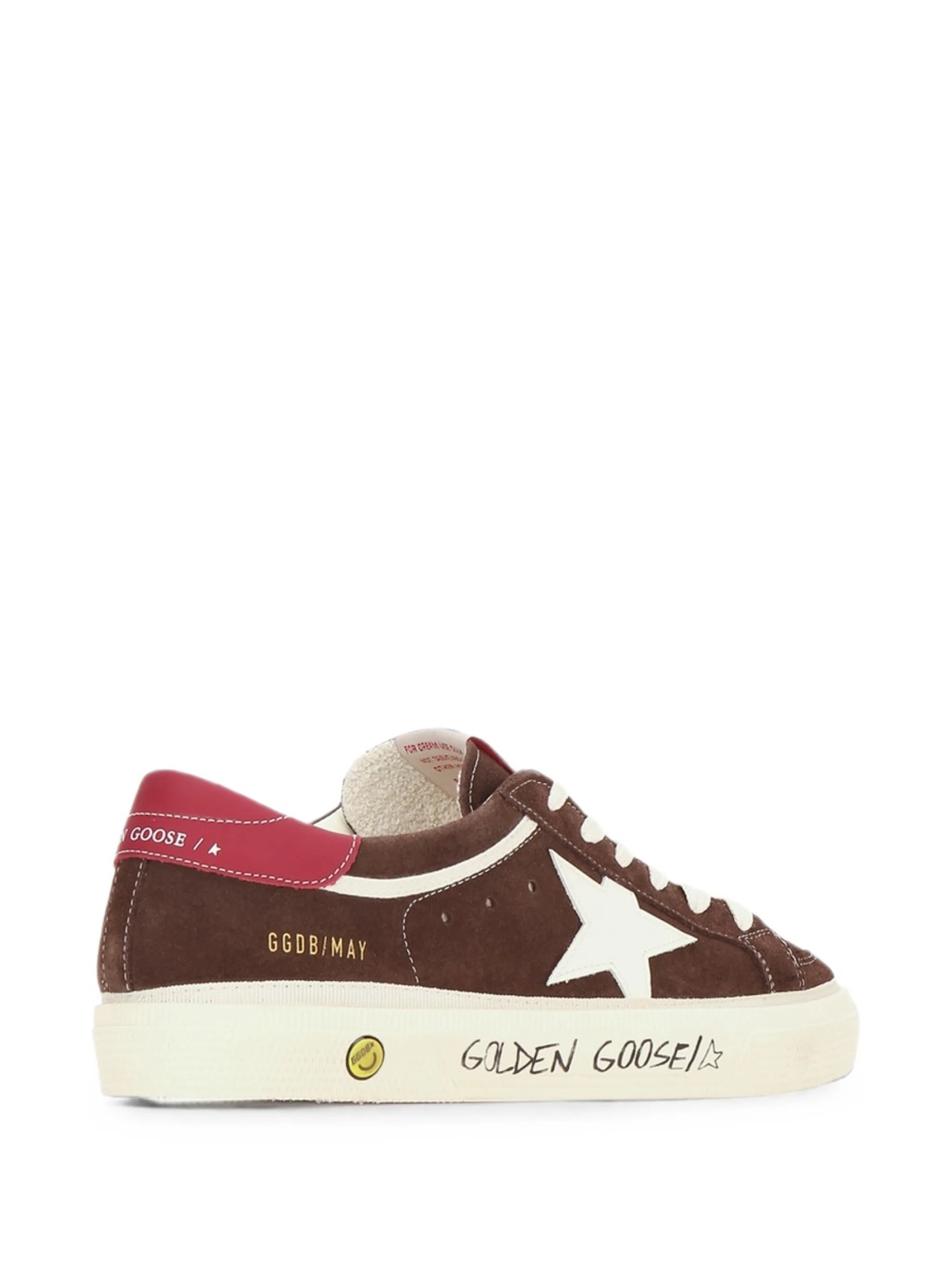 Sneakers Golden Goose maro din piele intoarsa - Img 3
