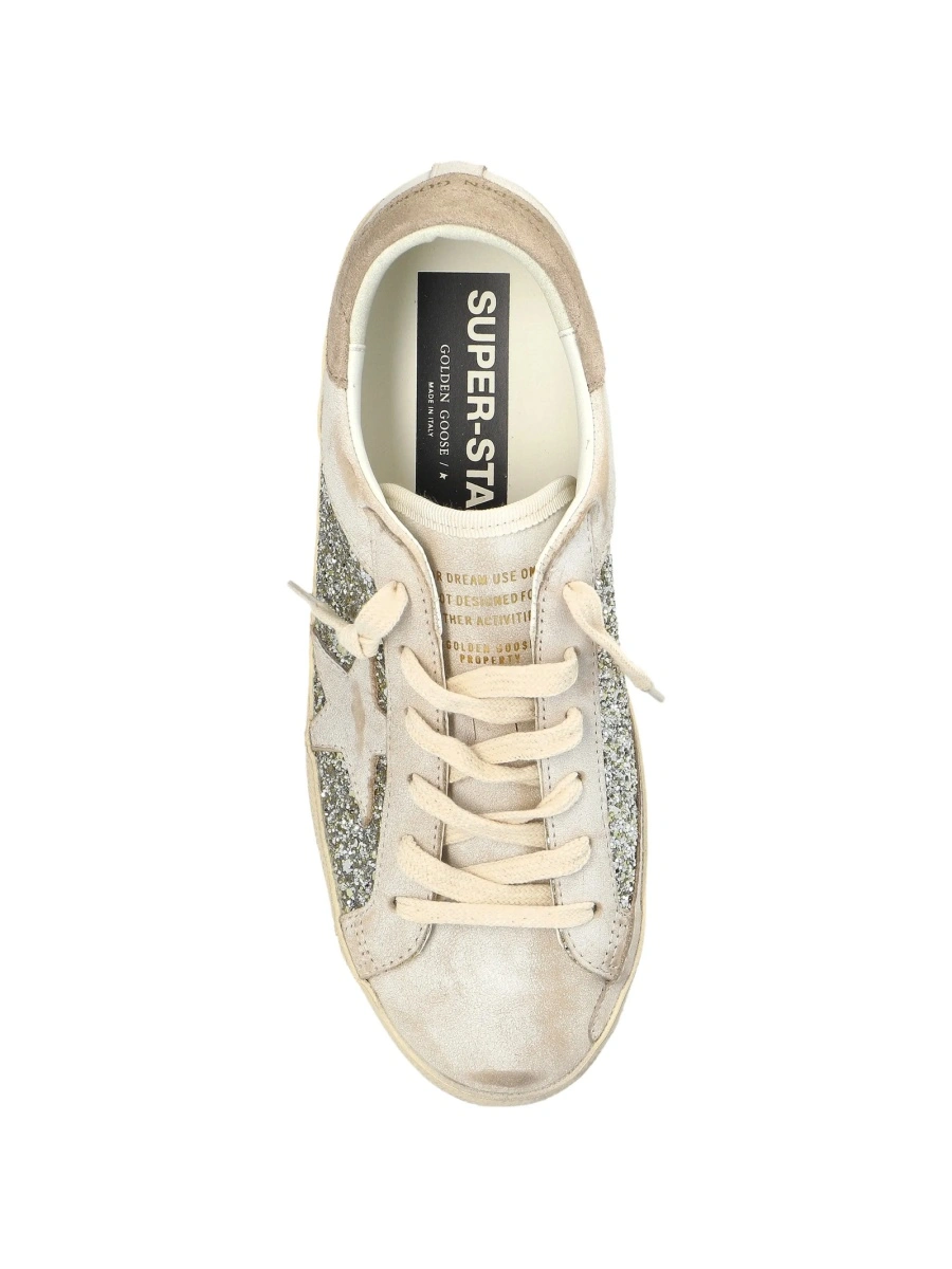 Sneakers Golden Goose neutri din piele - Img 3