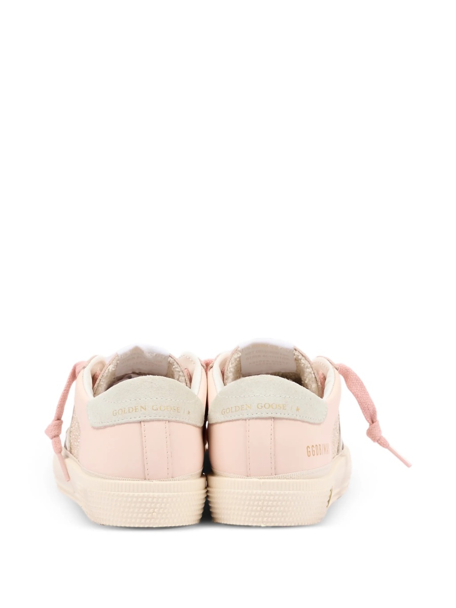 Sneakers Golden Goose roz din piele - Img 3