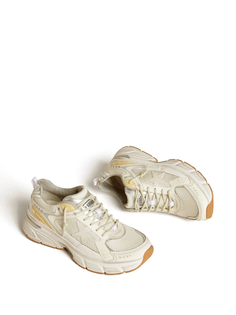 Sneakers Golden Goose star albi din piele si polyester - Img 2