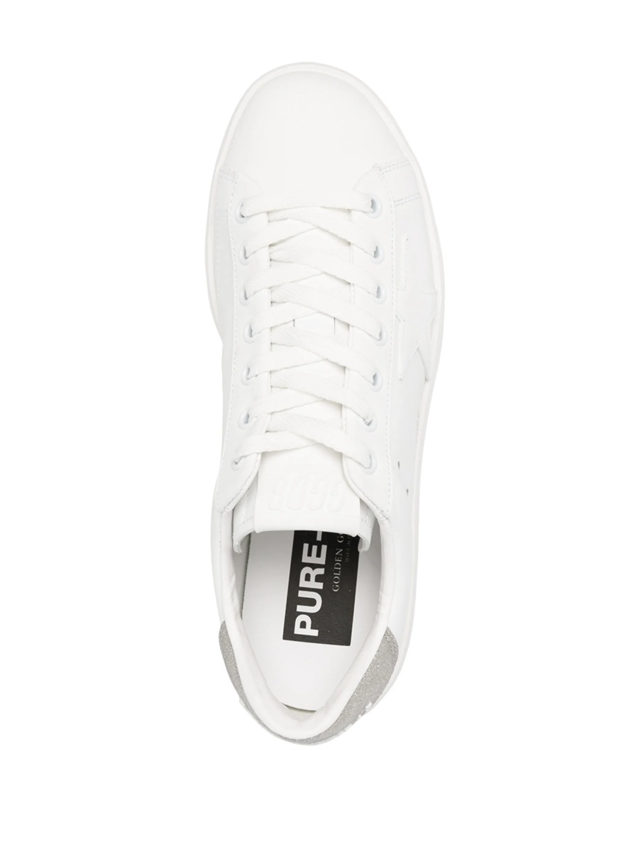 Sneakers Golden Goose star albi din piele si pvc - Img 4