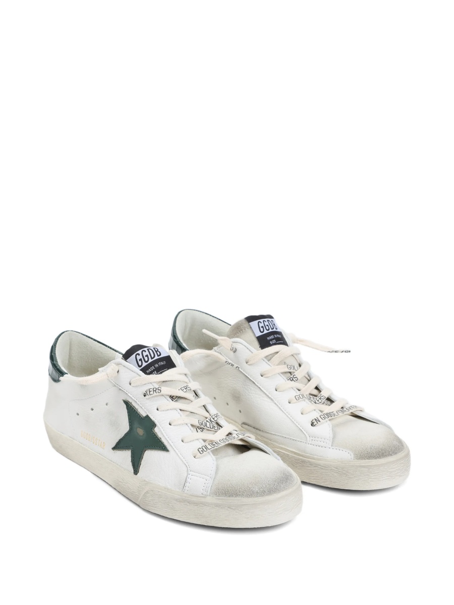 Sneakers Golden Goose star albi din piele - Img 2
