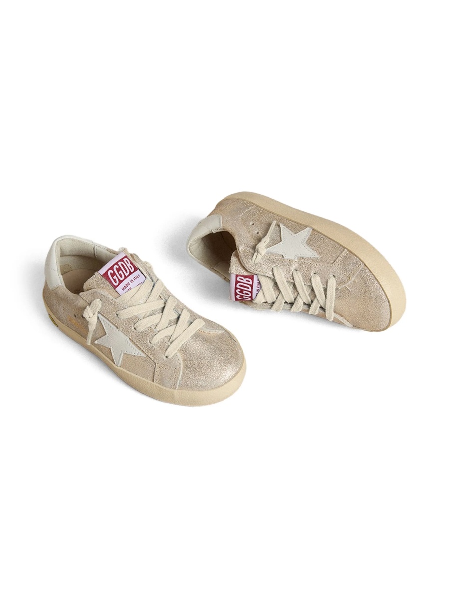 Sneakers Golden Goose star aurii din piele - Img 3