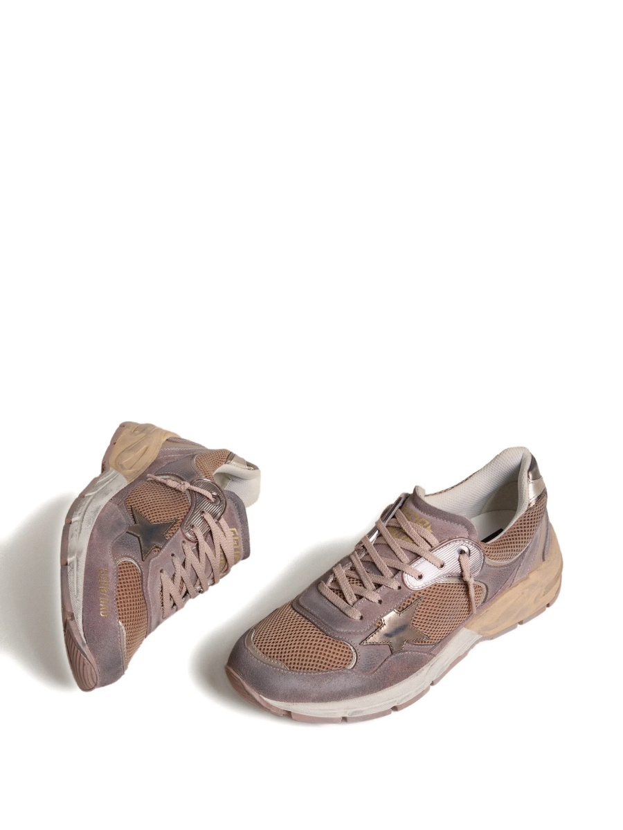 Sneakers Golden Goose star maro din piele si piele intoarsa - Img 2