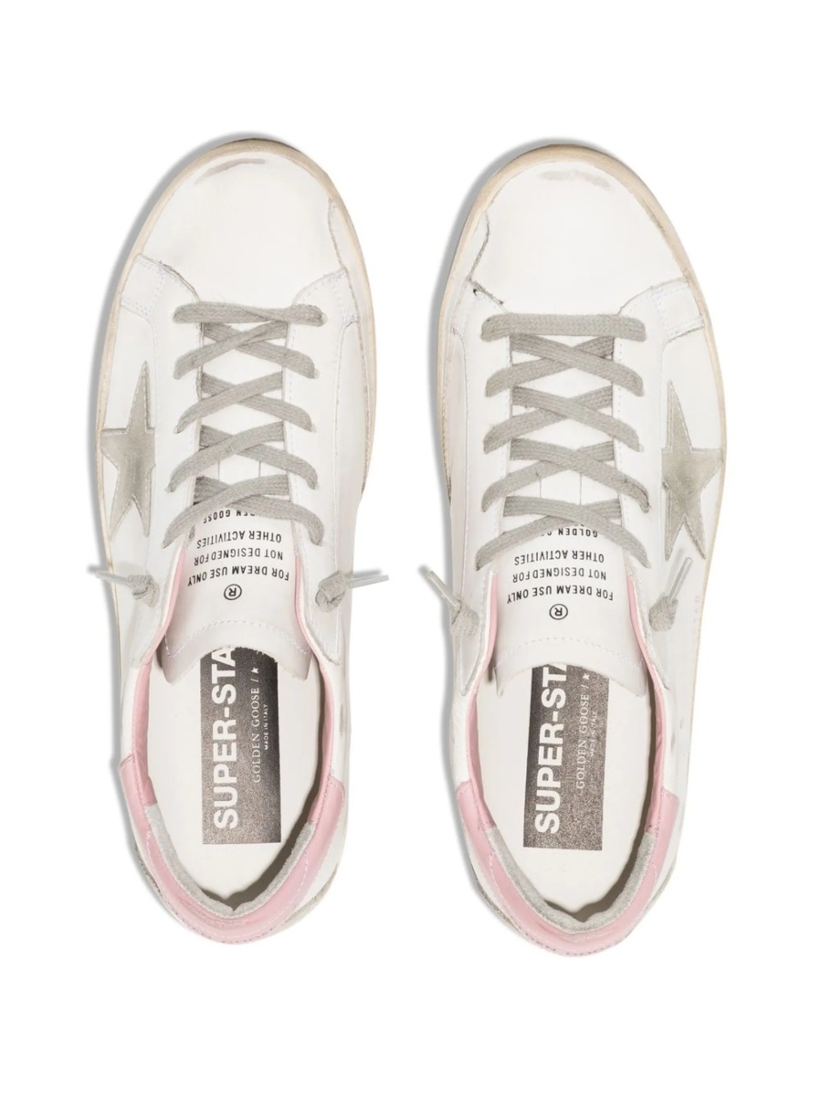 Sneakers Golden Goose superstar albi din piele - Img 2