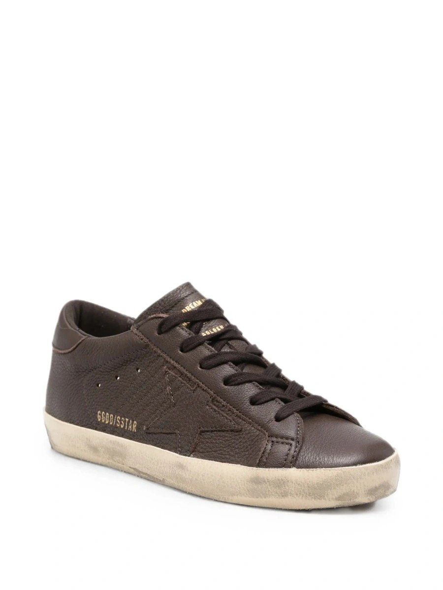 Sneakers Golden Goose 'Superstar' maro din piele - Img 5