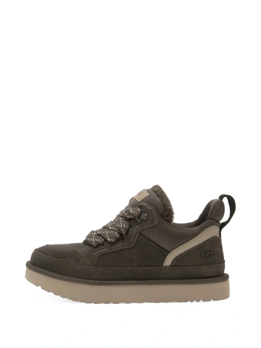 Sneakers Gray Low Top Sneaker with Logo Patch on the Tongue in Suede and Fabric Men - Img 8