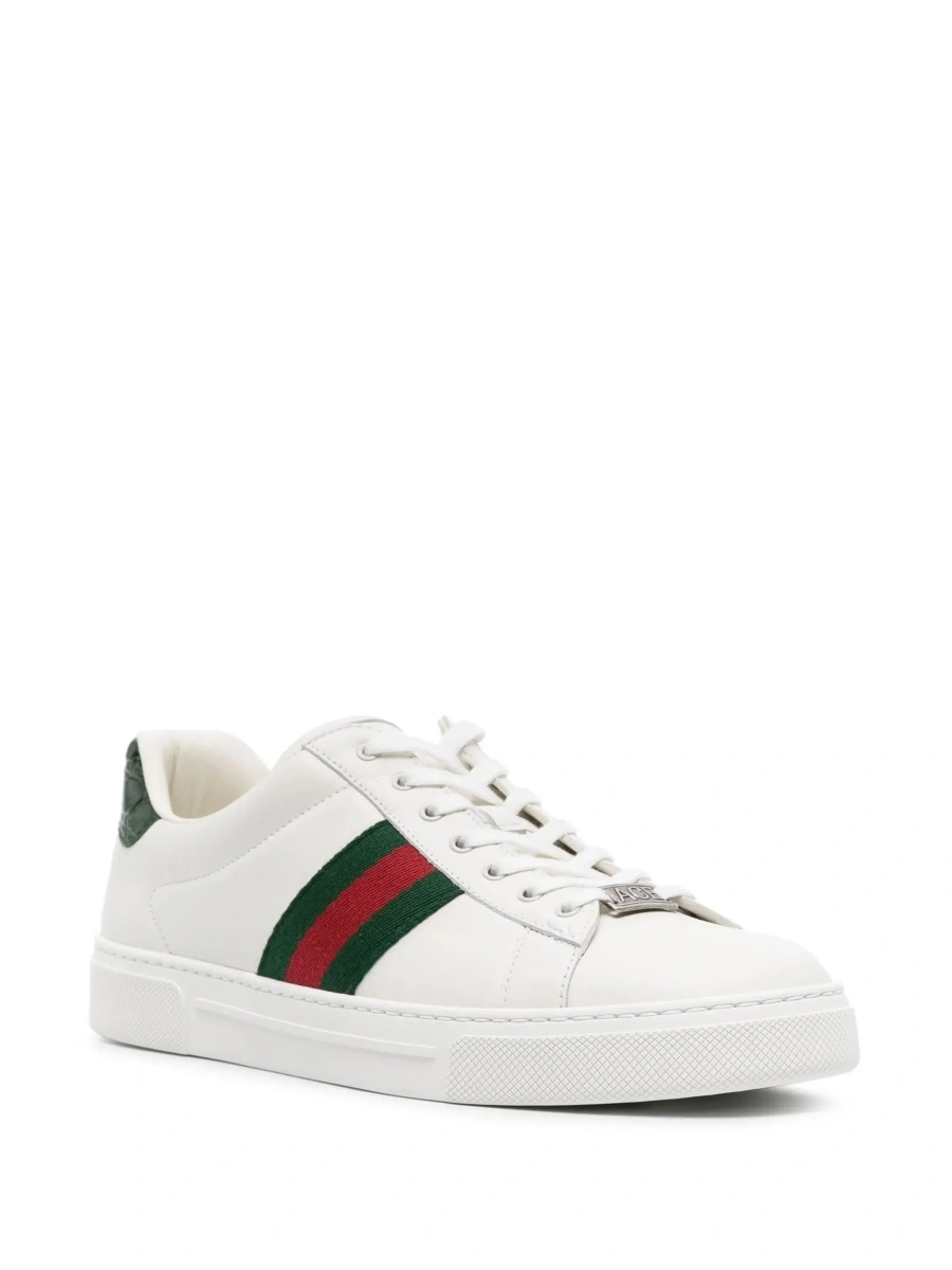 Sneakers Gucci 'Ace' albi din piele - Img 5
