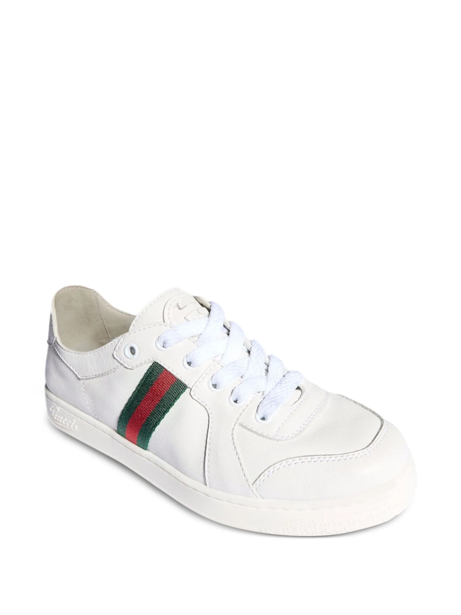 Sneakers Gucci albi din piele - Img 2
